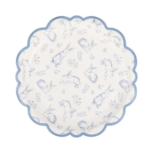 8" Bunny Toile Paper Plates - Potpourri Gift Shop