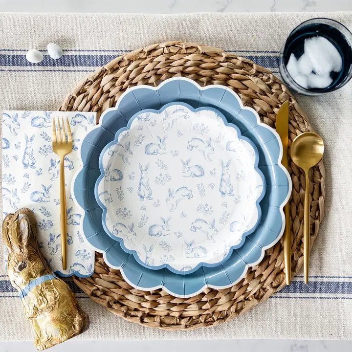 8" Bunny Toile Paper Plates - Potpourri Gift Shop