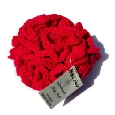Red Shower & Bath Puff