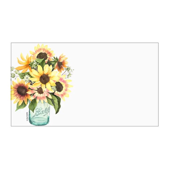 Sunflowers in Mason Jar Tiny Cards, Qty. 60 - Potpourri Gift Shop