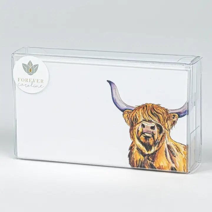 Highland Cow Tiny Cards, Qty. 60 - Potpourri Gift Shop