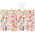 White Floral Tissue Box, Set of 4
